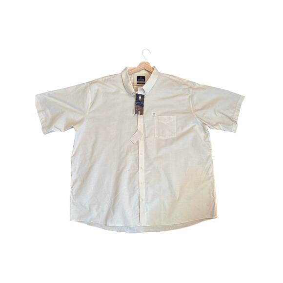 Stafford Travel Big Wrinkle Free Oxford Short Sleeve Dress Shirt Button Down 20 - Picture 1 of 10